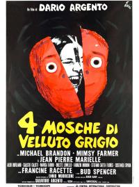 Quatre Mouches de velours gris